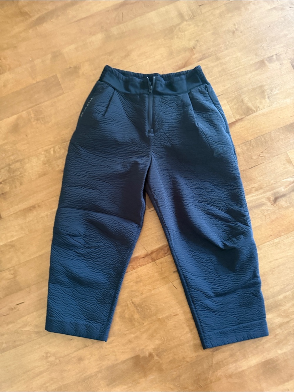 Nike Black Textured Jogger with Tonal Logo, Women’s Small